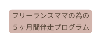 フリーランスママの為の ５ヶ月間伴走プログラム